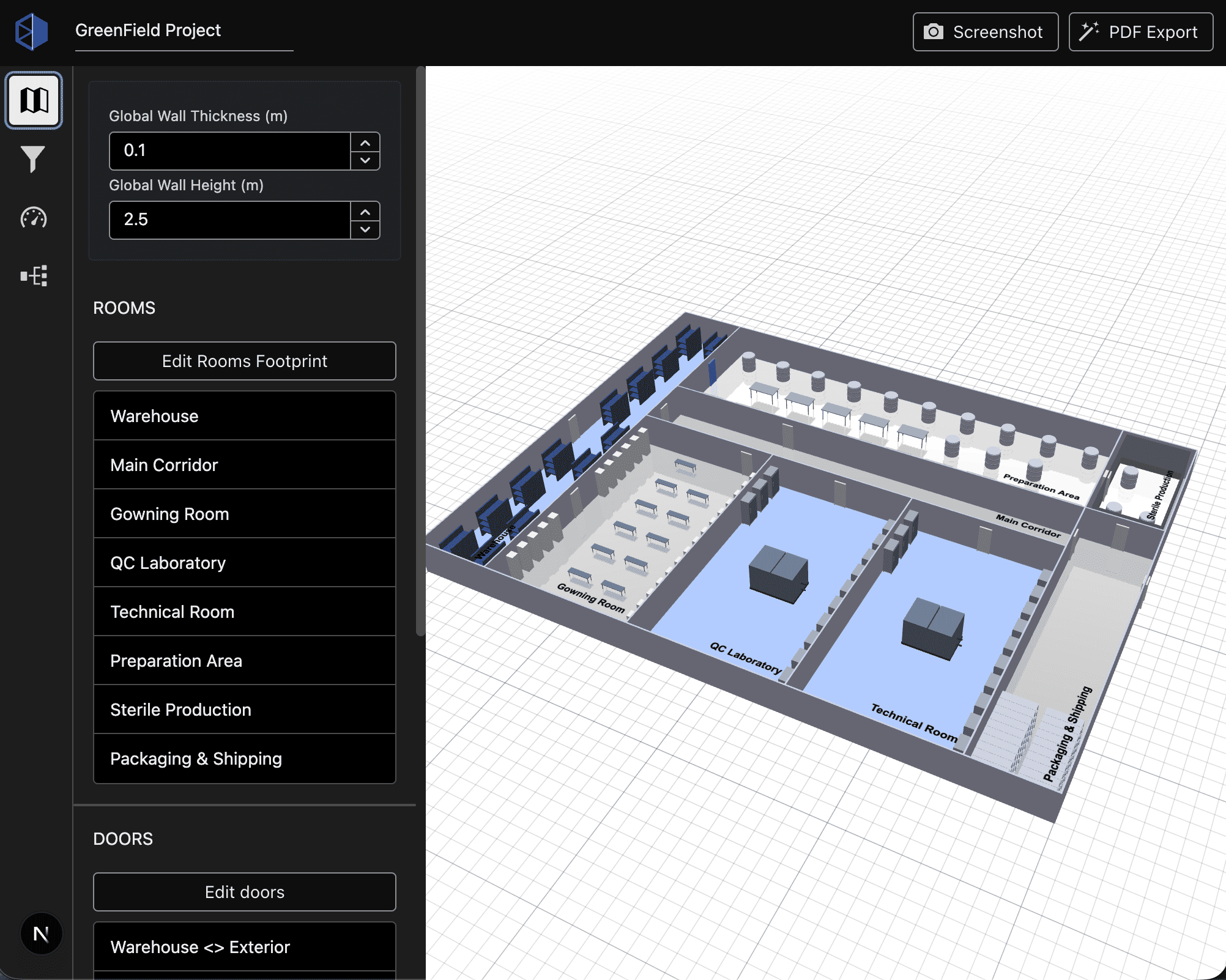 Pharma Layout Designer Interface
